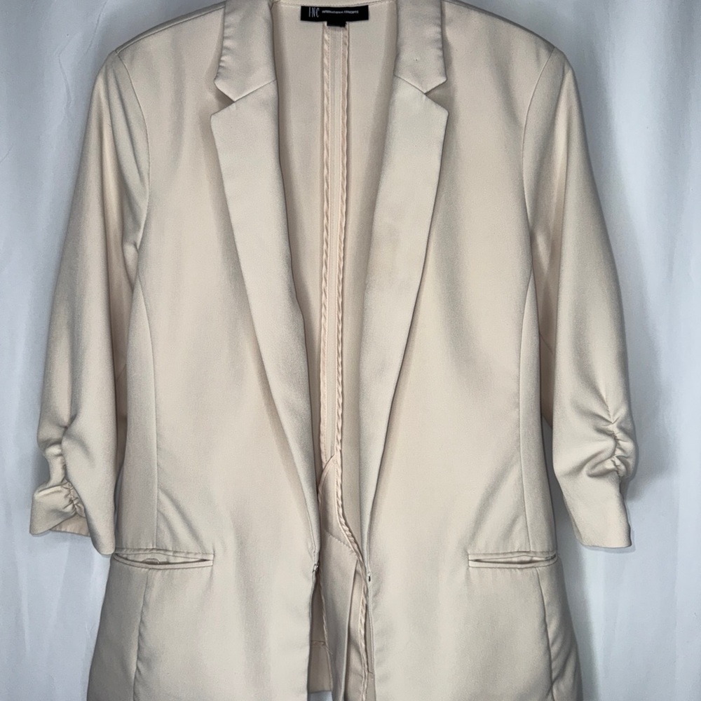 INC International Concepts Beige Blazer - Picture 2 of 6